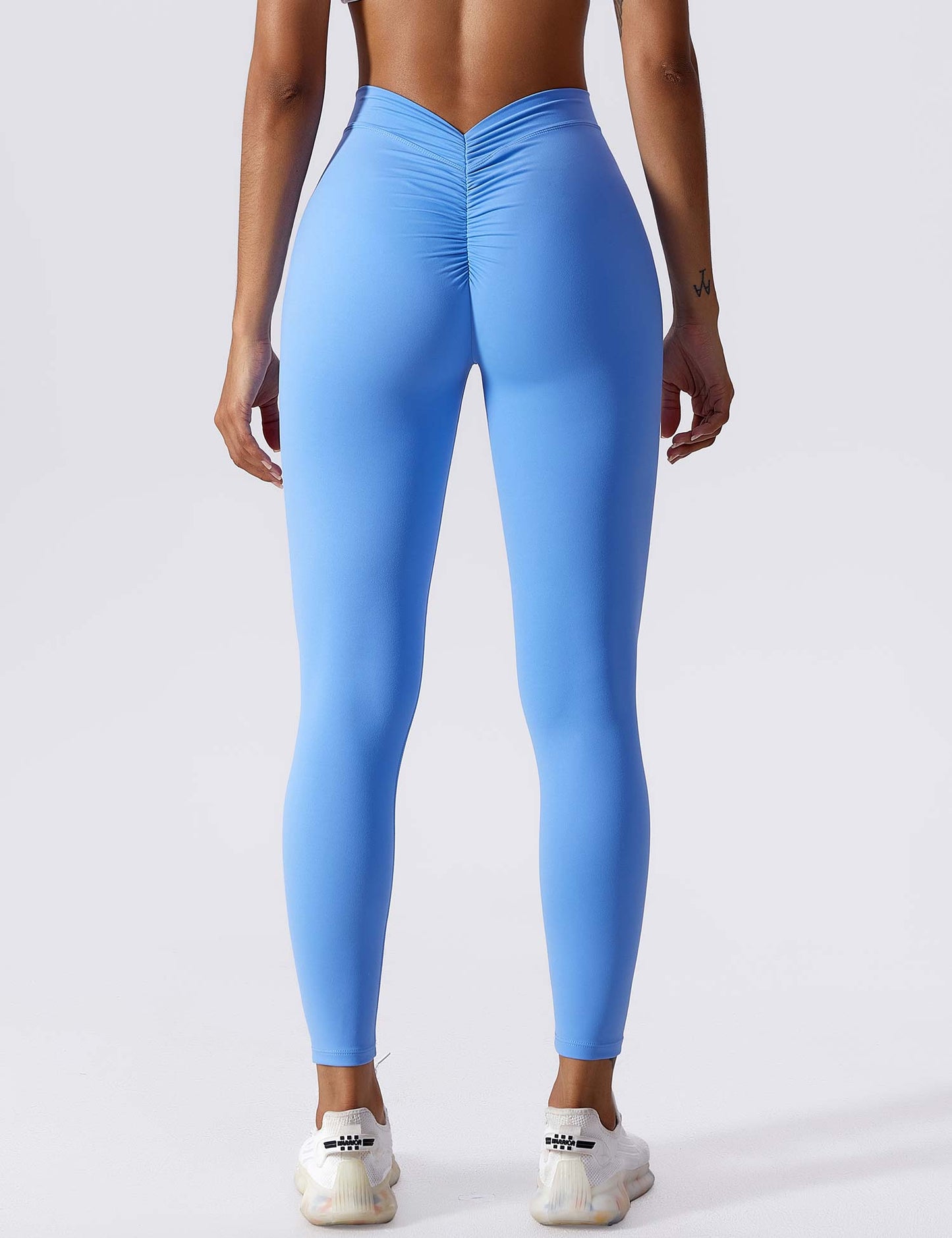 Hohe Stretch Leggings Damen Nahtlos Scrunch