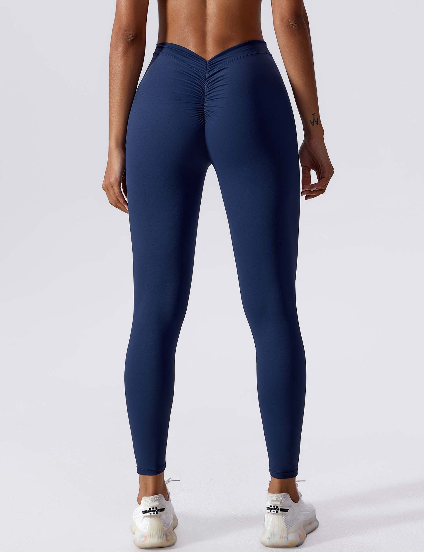 Hohe Stretch Leggings Damen Nahtlos Scrunch