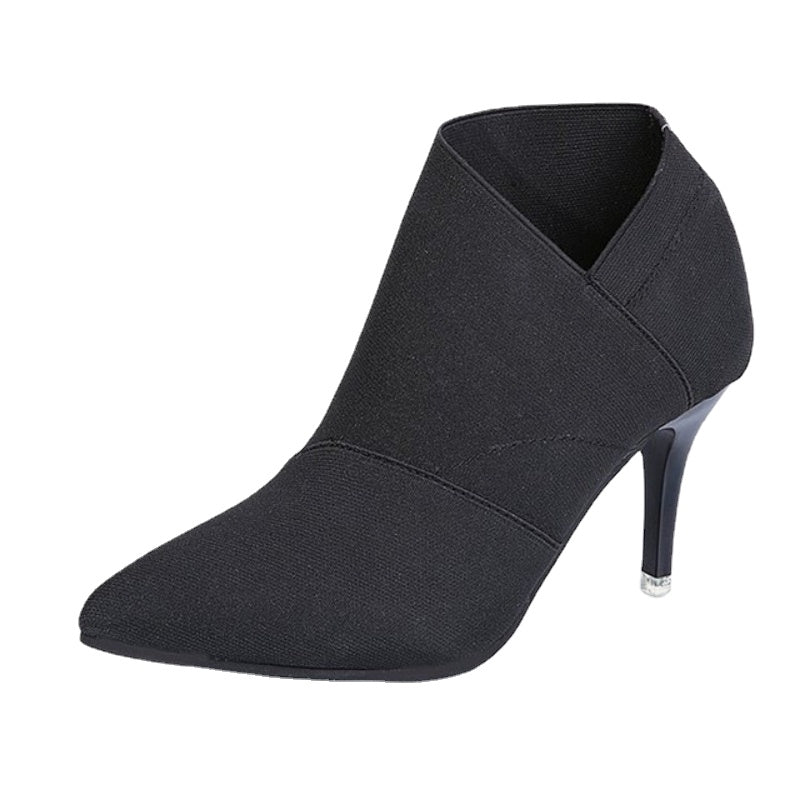 Damenschuhe Stiefel Hoch 8,5 Cm Absatz Frauenstiefel - BerlinGlamour