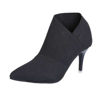 Damenschuhe Stiefel Hoch 8,5 Cm Absatz Frauenstiefel