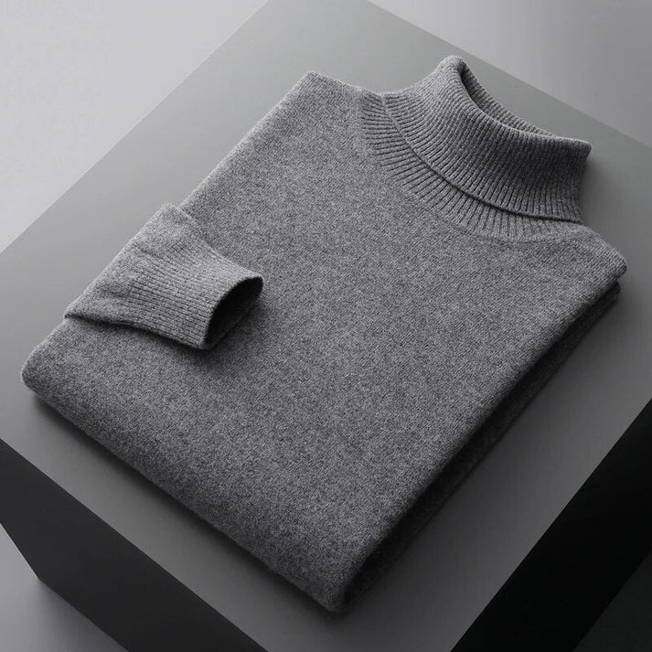 Herren Kaschmirpullover Rollkragen Warm Hochwertig