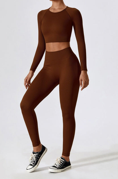 Sport-Set Damen Nahtlos Zweiteilig Functional