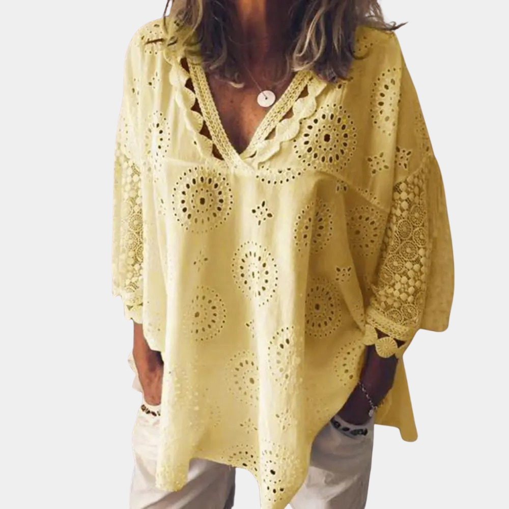 Vielseitig kombinierbare Sommerbluse im zeitlosen Design - Hannelore