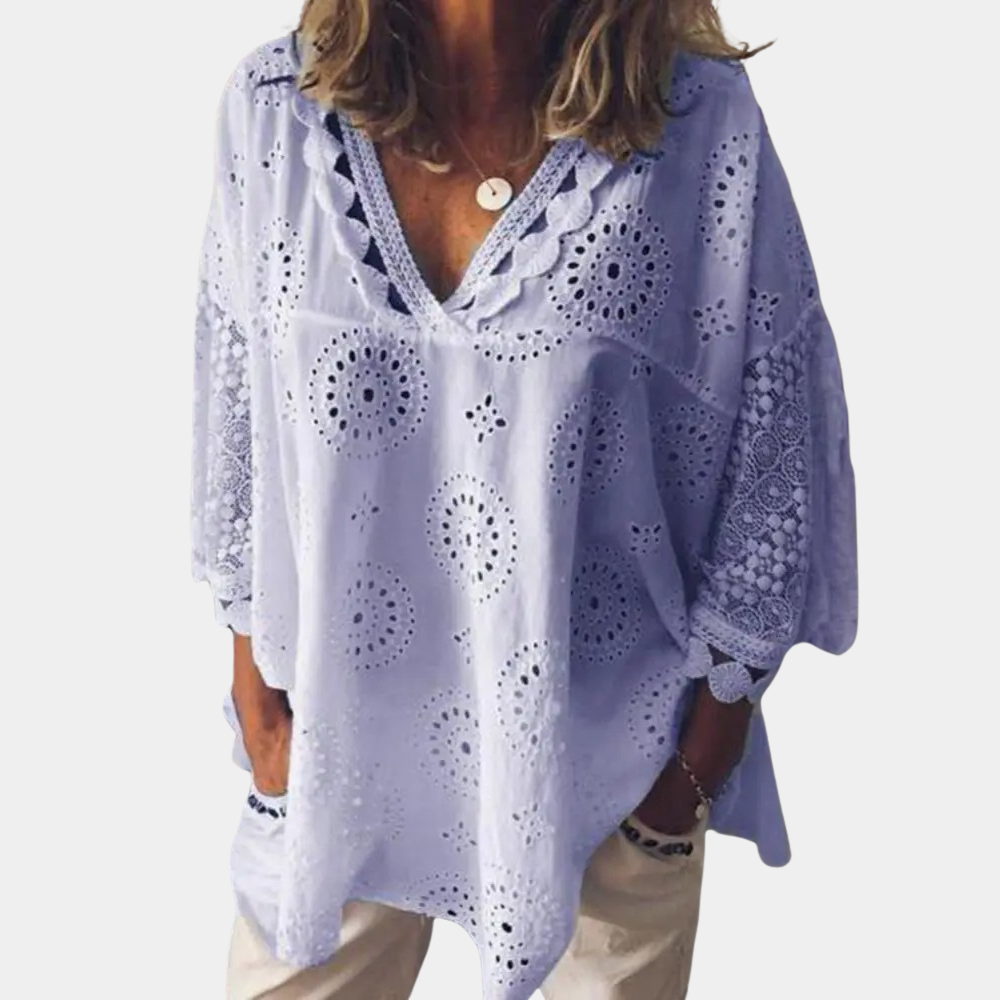 Vielseitig kombinierbare Sommerbluse im zeitlosen Design - Hannelore