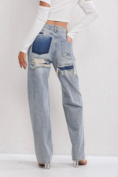 Modische Damen Jeans Statement