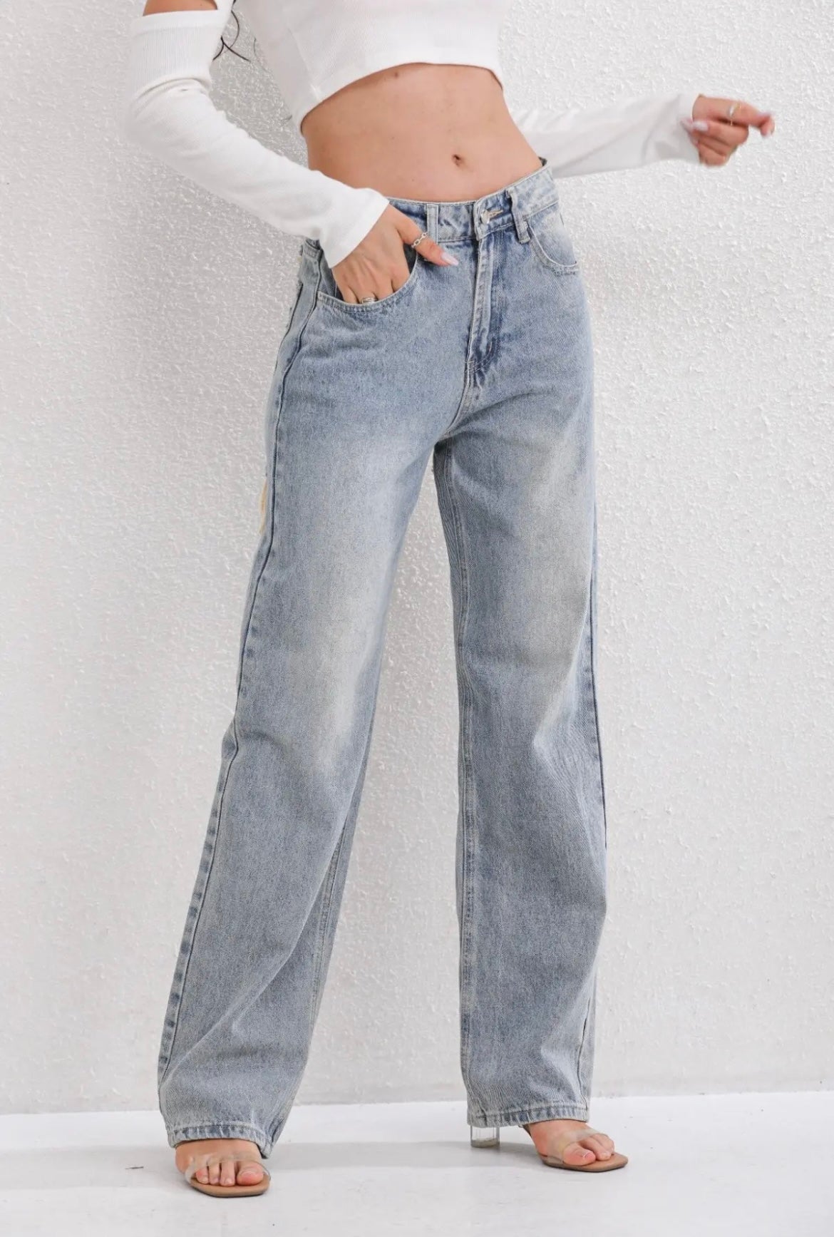 Modische Damen Jeans Statement