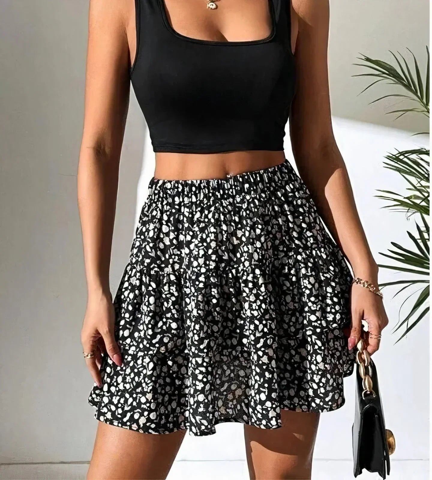 Damen Minikleid Frühling Rockstoff Modern