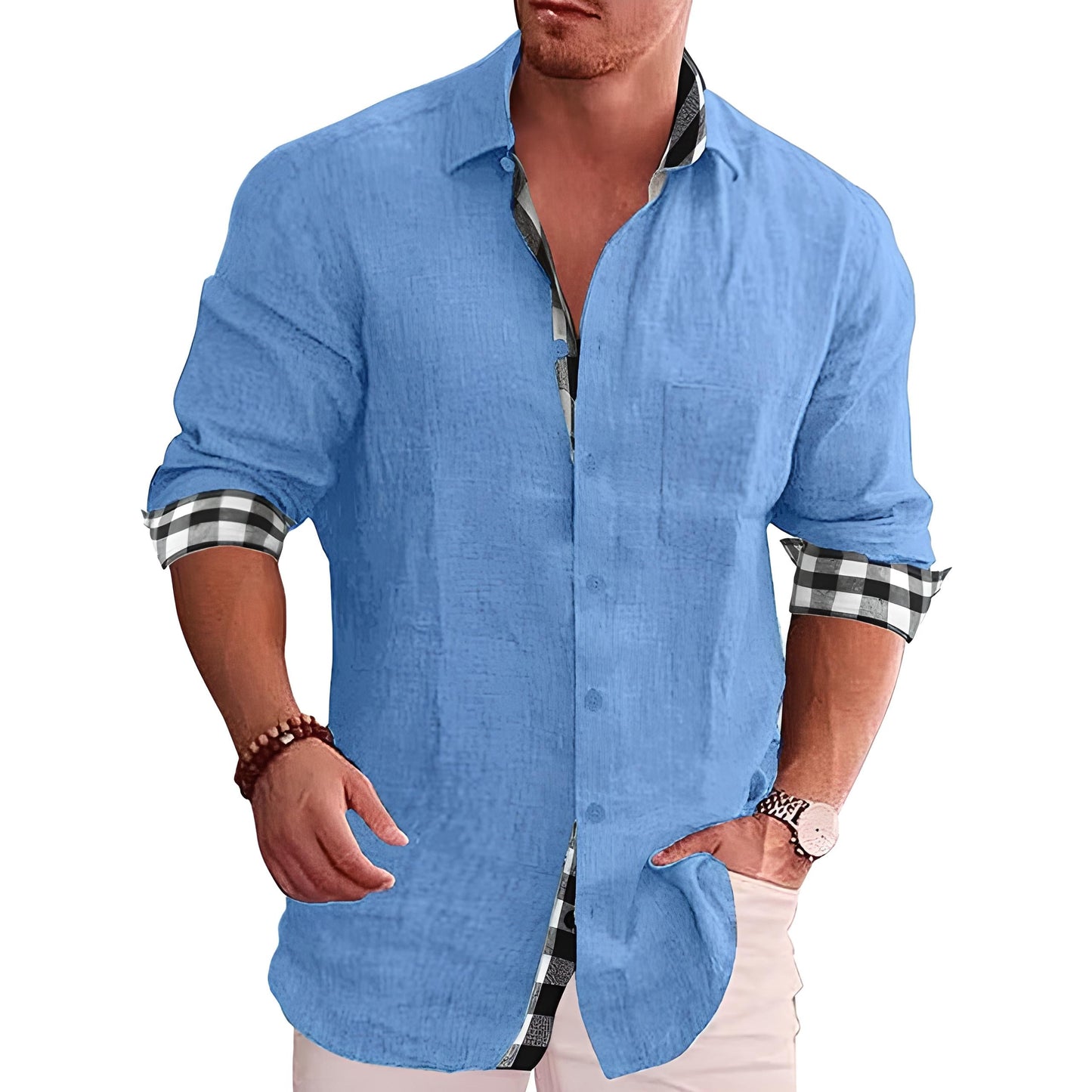 Herren Designer Hemd Slim Fit Modern