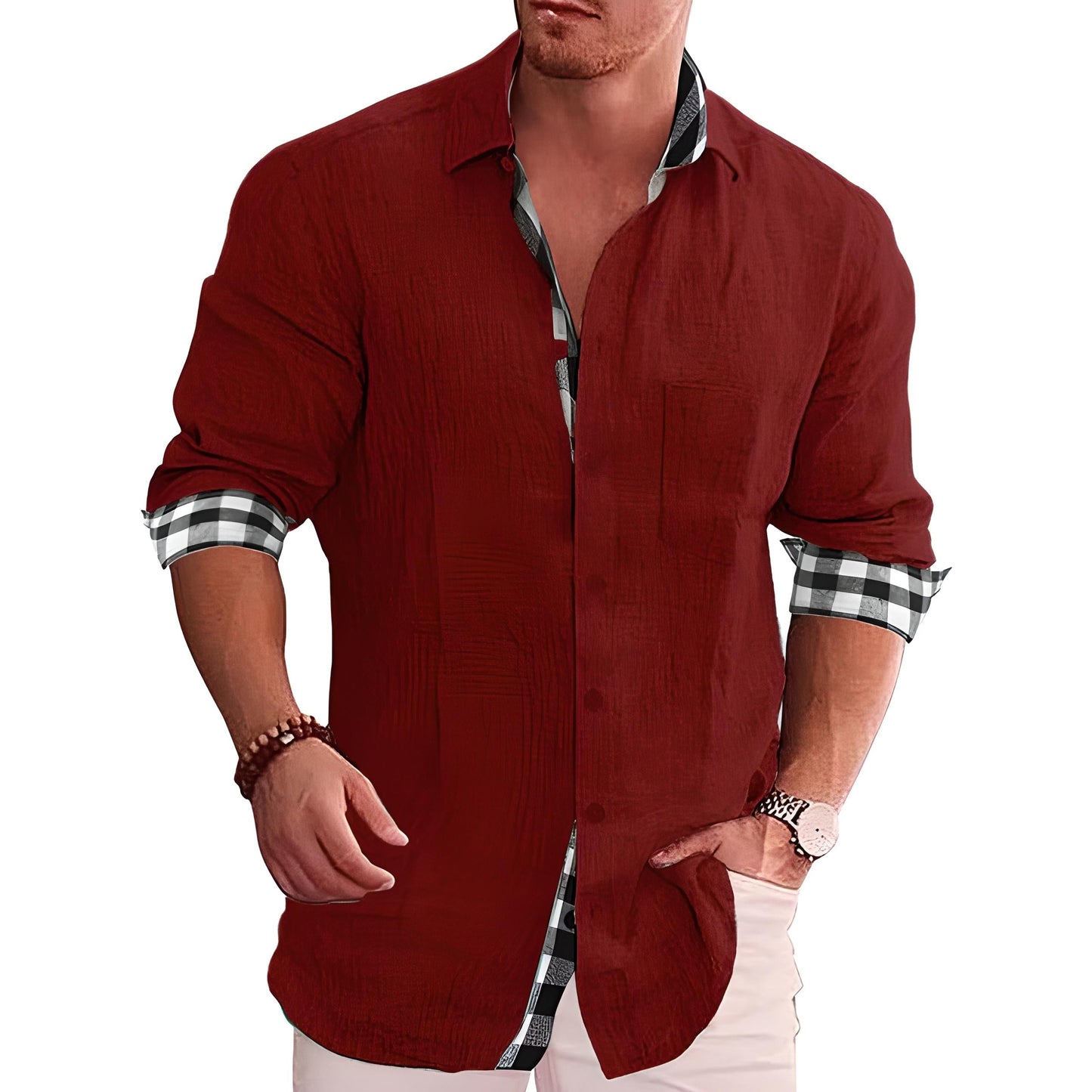 Herren Designer Hemd Slim Fit Modern
