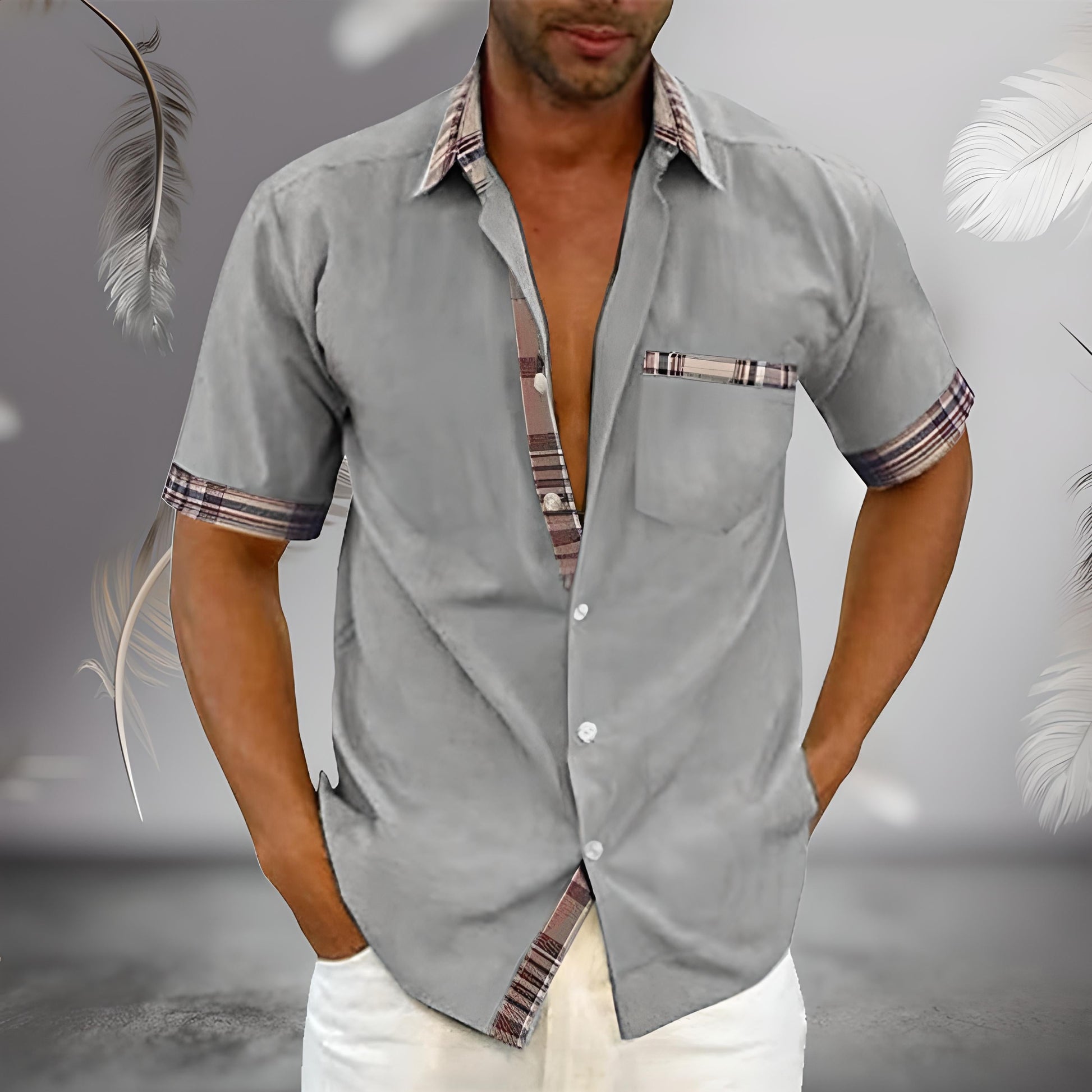 Herren Freizeithemd Modern Stylisch Leicht - BerlinGlamour